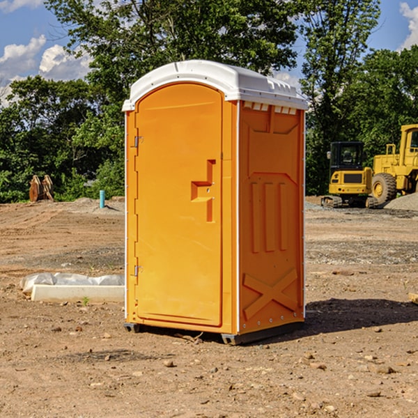 how often are the portable restrooms cleaned and serviced during a rental period in Santa Anna Illinois